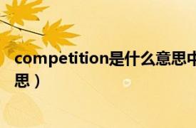 competition是什么意思中文名詞（competition是什么意思）